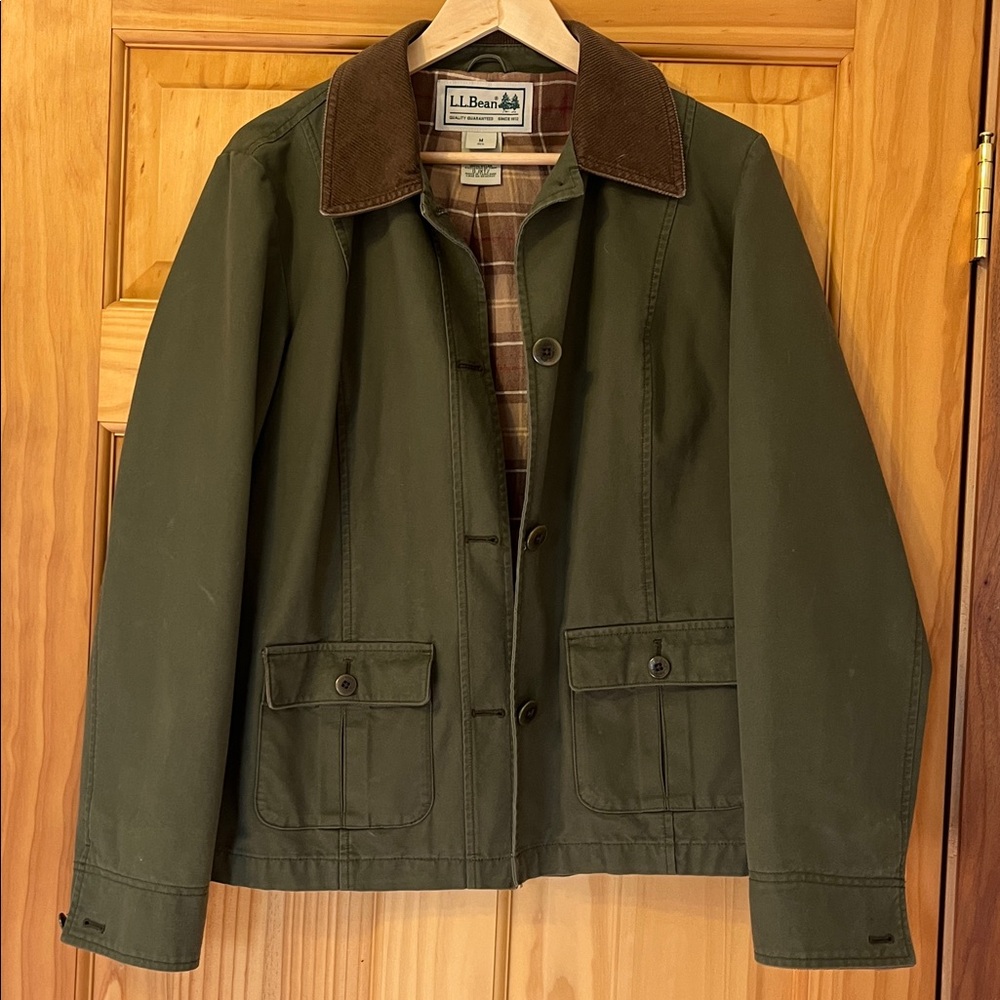 L.L. Bean Barn Jacket with Corduroy Collar
